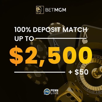 BetMGM Casino code MGMPENN: $2,500 match + $50 on the house