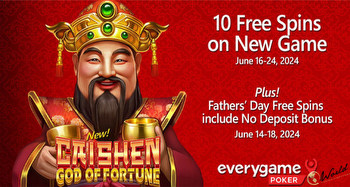 Everygame Poker Debuts New Slot with Free Spins & Father's Day Celebration