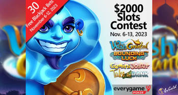 Everygame Poker Organizes A Contest For Its Slots Players