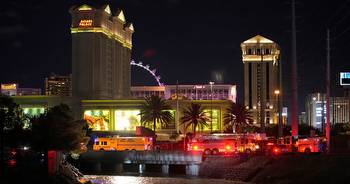 Flash flood deluge in Las Vegas Strip as water pours through casino ceilings
