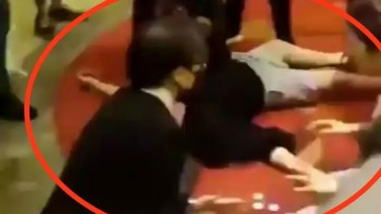 Shocking moment casino player suffers a HEART ATTACK while jumping for joy after scooping £3.2million jackpot