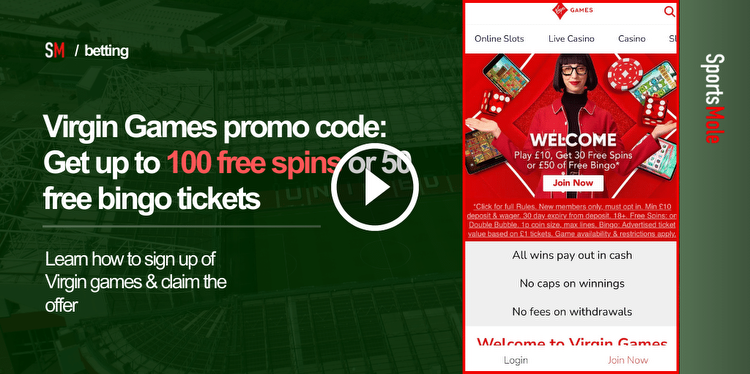 Virgin Games promo code: Get 100 free spins