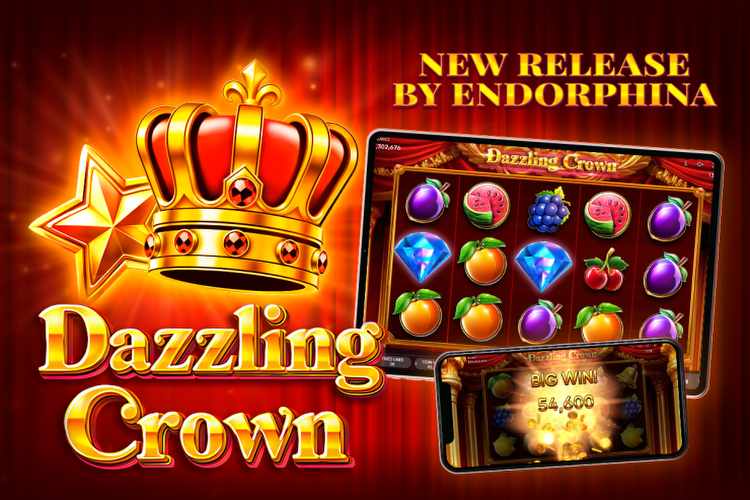 The slot provider Endorphina releases a new title - Dazzling Crown!